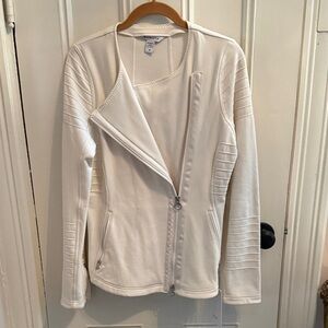 new Athleta  Winter white/ light cream Zippered Blazer